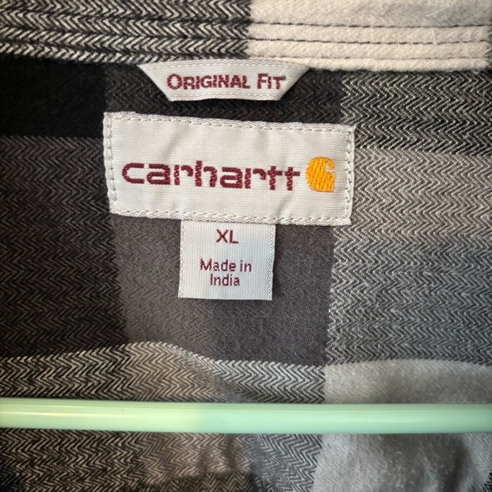 Carhartt Original Fit Plaid Long Sleeve Flannel Shirt XL - Picture 2 of 3